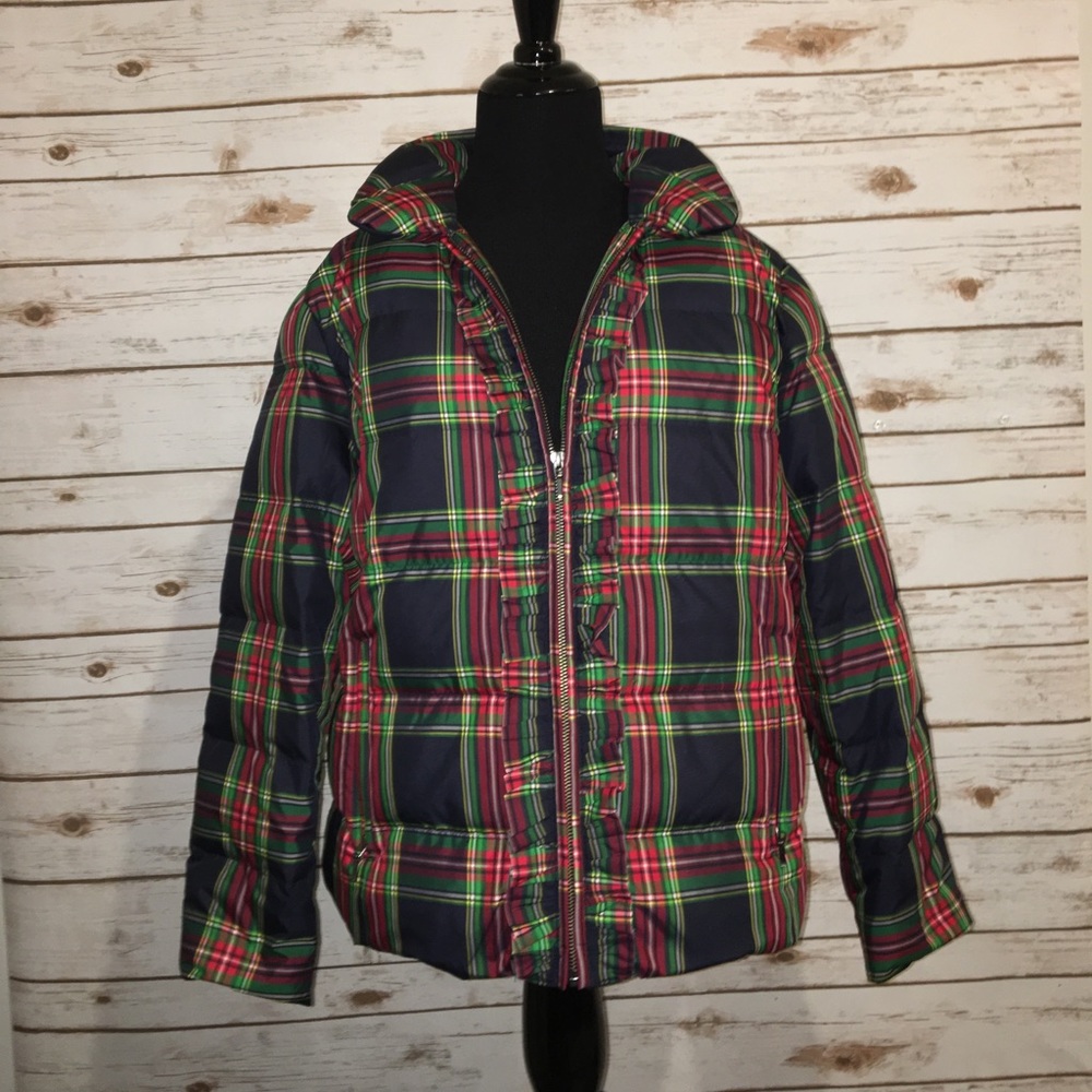 Talbots plaid puffer jacket